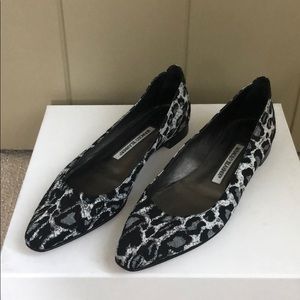 Manolo Blahnik Leopard Print Flats
